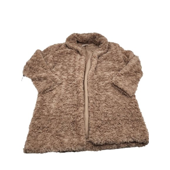 🖤 Philosophy | Women's Tan Faux Fur Teddy Bear Coat | Size Small - Picture 3 of 8
